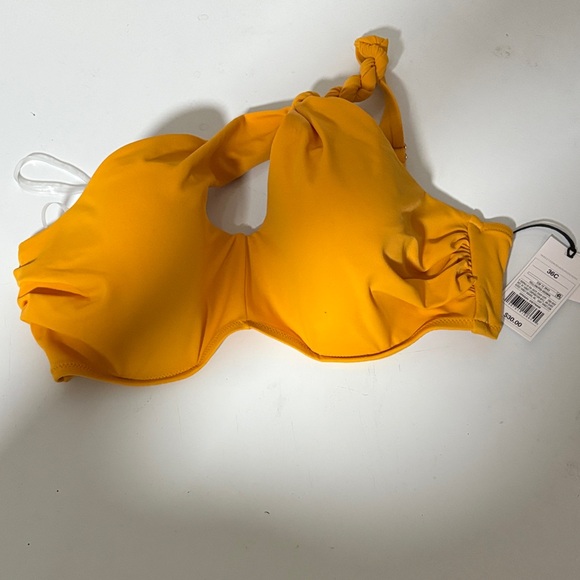 Shade Shore Sunny Yellow Bikini Top with Knot - Picture 1 of 10